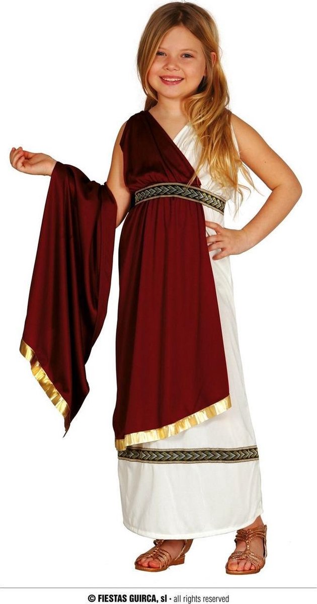 Griekse & Romeinse Oudheid Kostuum | Romeinse Meisje Van Adel Kostuum | Maat 176 | Carnaval kostuum | Verkleedkleding